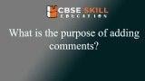 what is the purpose of adding comments