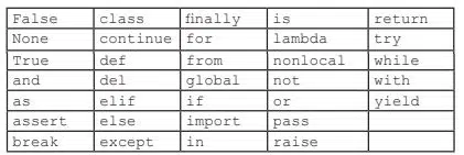 python keyword