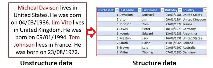 Data Literacy Class 9 AI notes Structure data