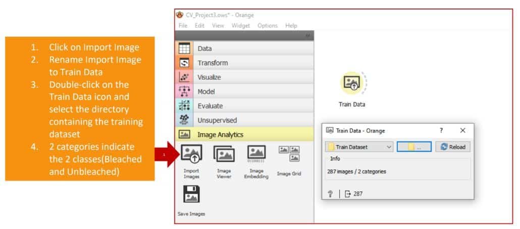 Upload Dataset in orange AI tools