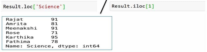 Python in AI Class 11 Notes Accessing DataFrame Elements