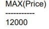 Database Query using SQL Class 12 Important Questions Select max(price) from orders;
