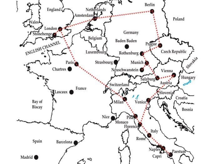 Cities Usually Travelled as a part of Grand Tour