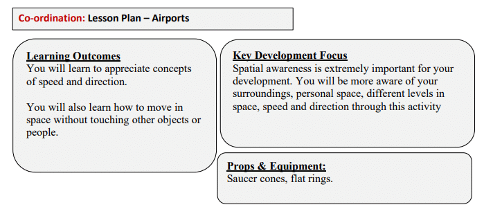 Organizing age Appropriate Physical Activities Class 9 Notes Coordination Lesson Plan Airports