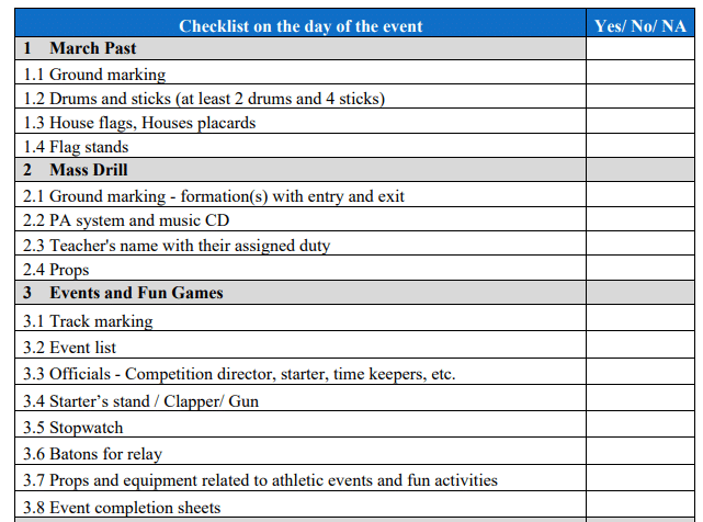 Organizing age Appropriate Physical Activities Class 9 Notes Sports Day