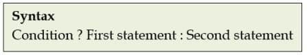 JavaScript Class 12 Notes Conditional operator in javascript
