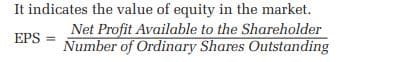 Ratio Analysis Class 10 Notes Earnings Per Share (EPS)
