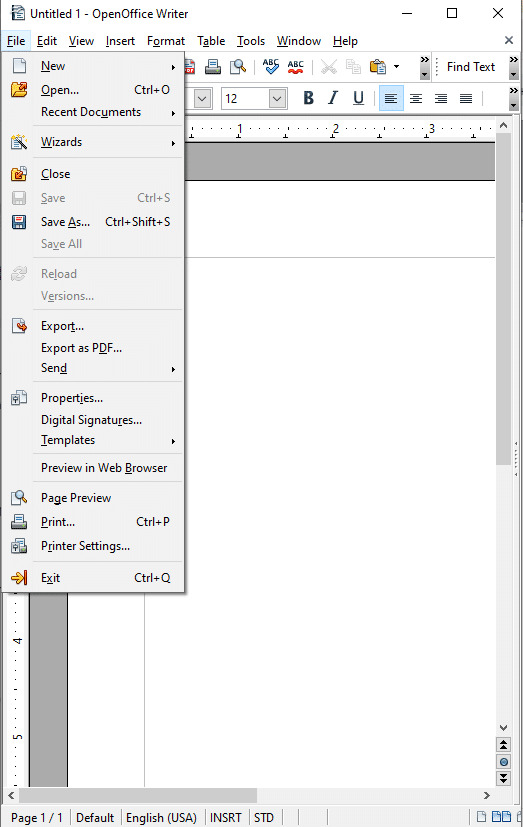 Office Tools Class 9 Notes OpenOffice Writer save and open options