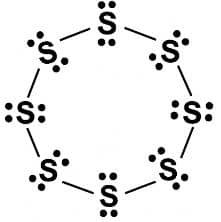 Science Class 10 Chapter 4 NCERT Solutions electron dot structure of sulphur (S₈)
