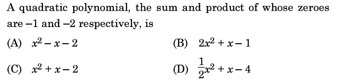 Math Basic Class 10 Board Paper MCQ 2 1 22 2