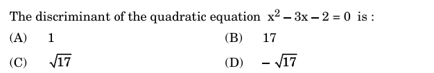 Math Basic Class 10 Board Paper MCQ 2 1 3 7