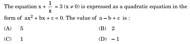 Math Basic Class 10 Board Paper MCQ 2 1 4 7