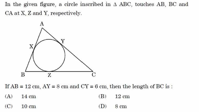 Math Standard Class 10 Board Paper MCQ 1 10 14