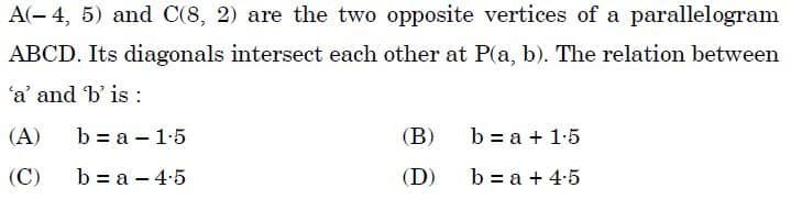 Math Standard Class 10 Board Paper MCQ 1 15 13