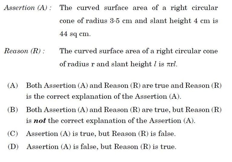 Math Standard Class 10 Board Paper MCQ 1 19 13