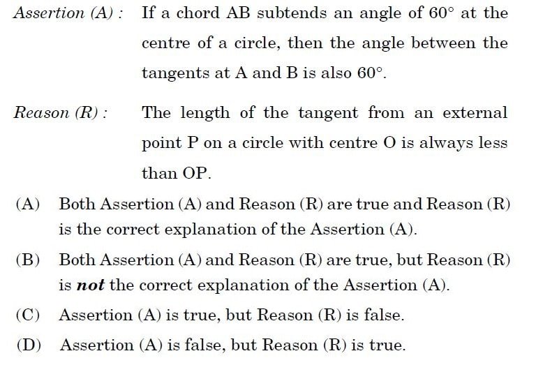 Math Standard Class 10 Board Paper MCQ 1 20 12