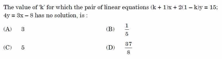 Math Standard Class 10 Board Paper MCQ 1 3 14