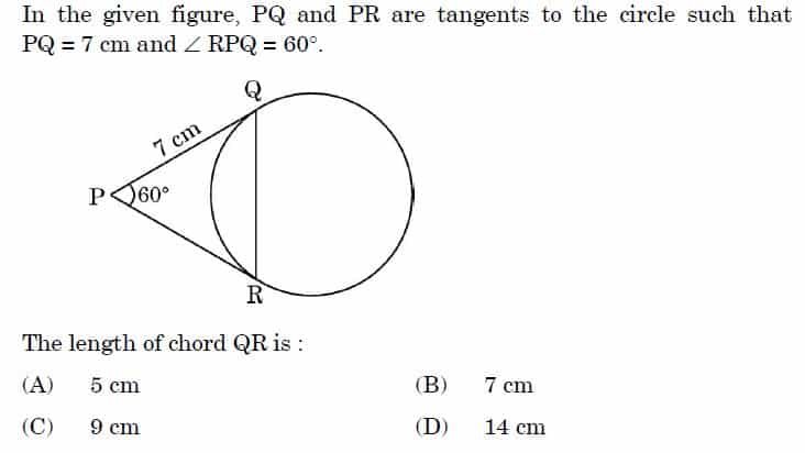 Math Standard Class 10 Board Paper MCQ 1 5 13