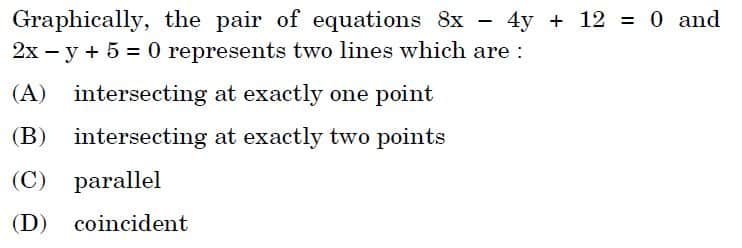 Math Standard Class 10 Board Paper MCQ 1 6 12
