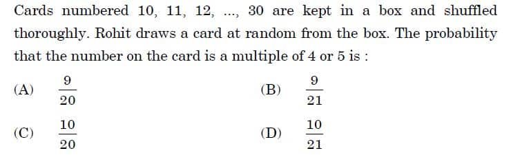Math Standard Class 10 Board Paper MCQ 1 7 14