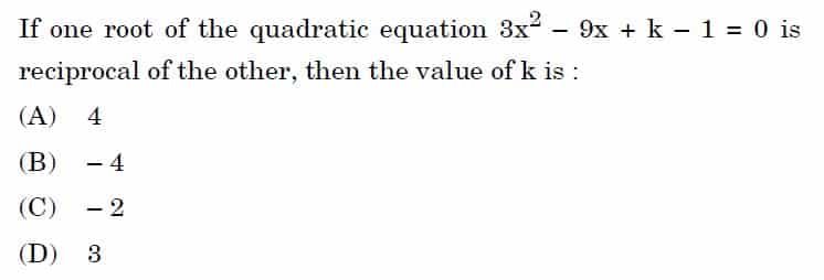 Math Standard Class 10 Board Paper MCQ 1 9 13