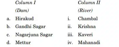 Match Column I with Column II and choose the correct option 2