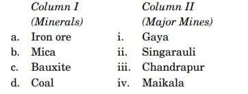 Match Column I with Column II and choose the correct option 3