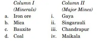 Match Column I with Column II and choose the correct option 3