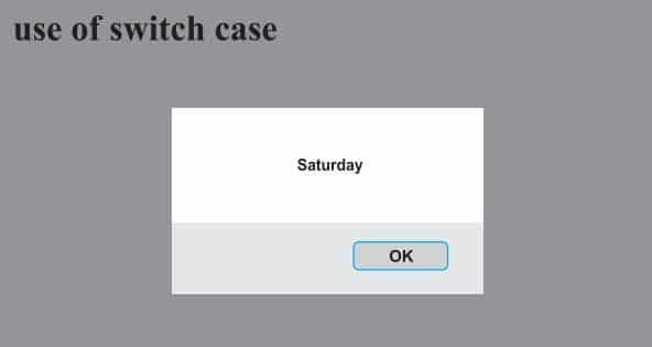 Switch Case statement output