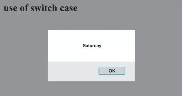 Switch Case statement output