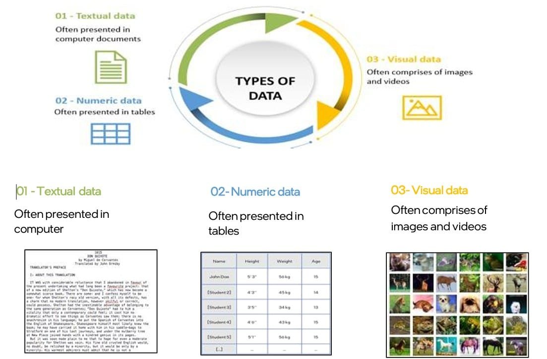AI Project Cycle Class 8 Notes Various types of data