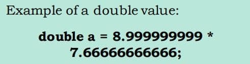 double data type