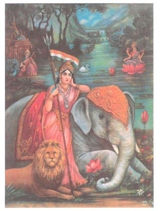 What does the image of Bharat Mata signify