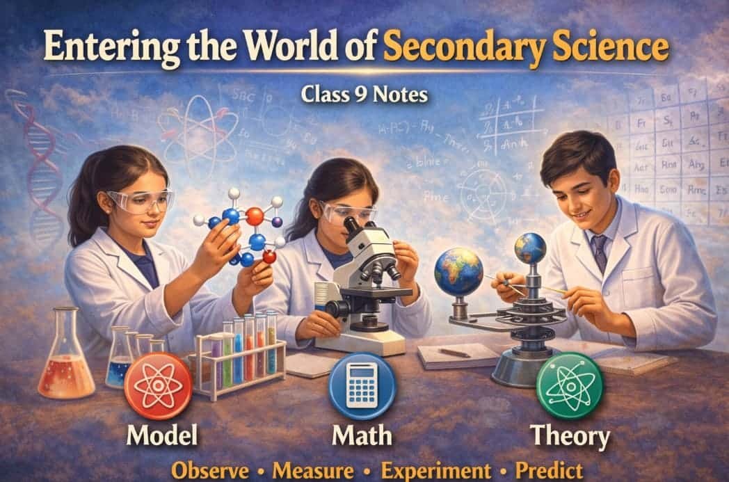 Entering the World of Secondary Science Class 9 Notes