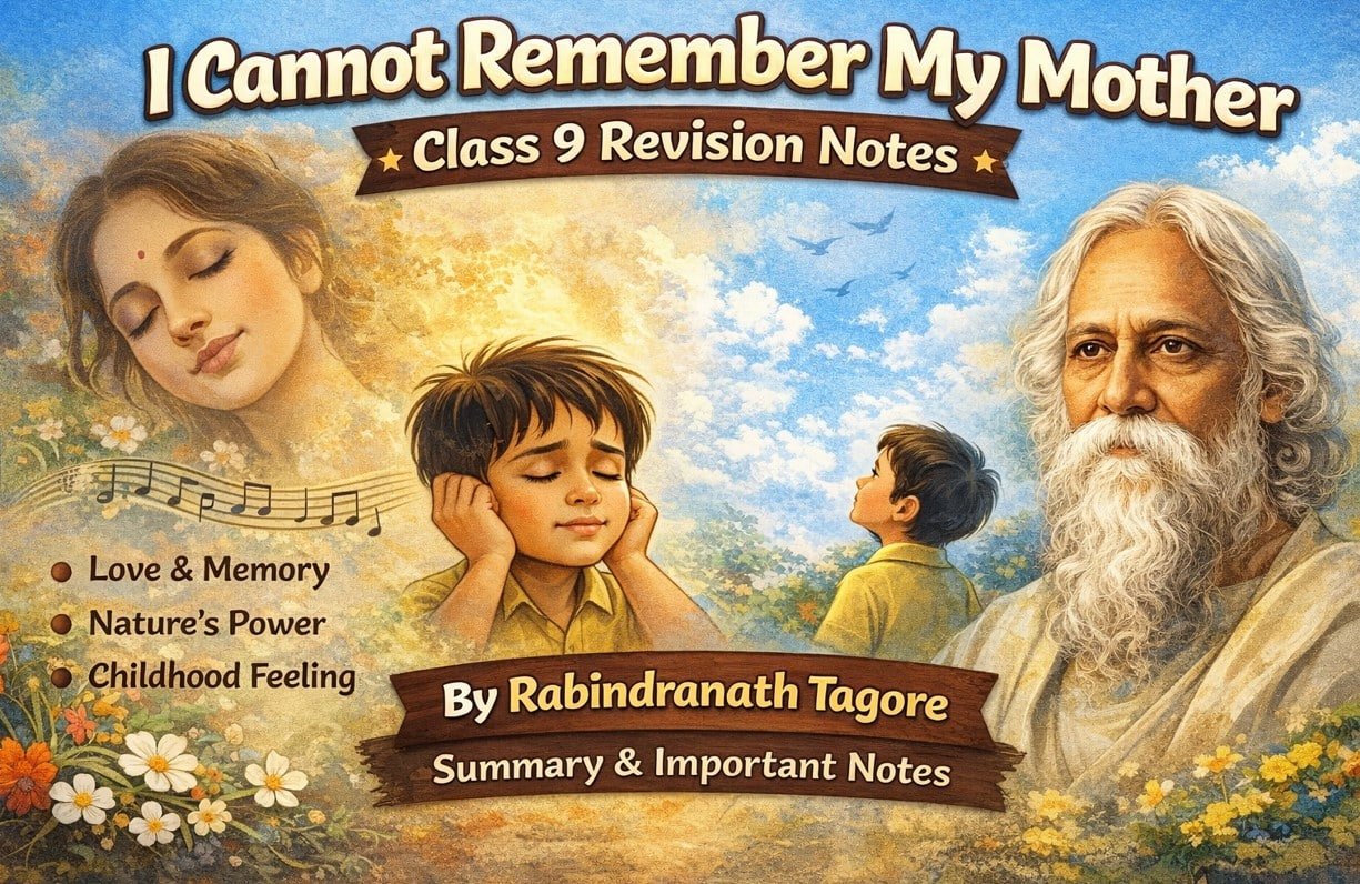 I Cannot Remember My Mother Class 9 Revision Notes