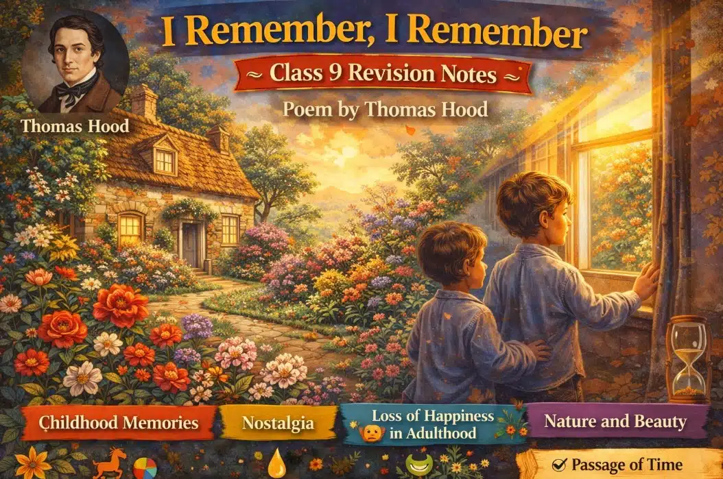 I Remember I Remember Class 9 Revision Notes