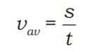 averae velocity formula 1
