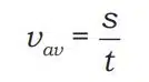 averae velocity formula 1