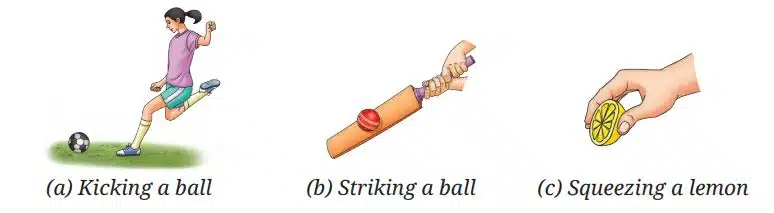 Applying force on different objects