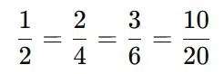 Equivalent Rational Numbers