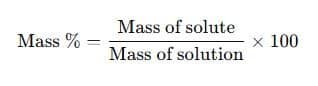 Mass by Mass Percentage