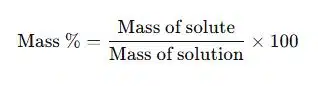 Mass by Mass Percentage