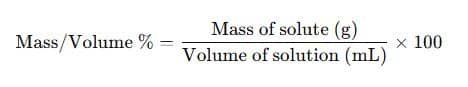 Mass by Volume Percentage
