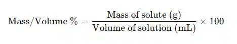 Mass by Volume Percentage