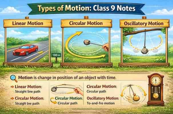 describing motion around us class 9 notes