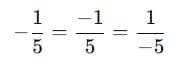 negative fraction we can write in different ways by combining it like positive and negative fractions, whole numbers, natural numbers and integers