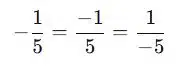 negative fraction we can write in different ways by combining it like positive and negative fractions, whole numbers, natural numbers and integers