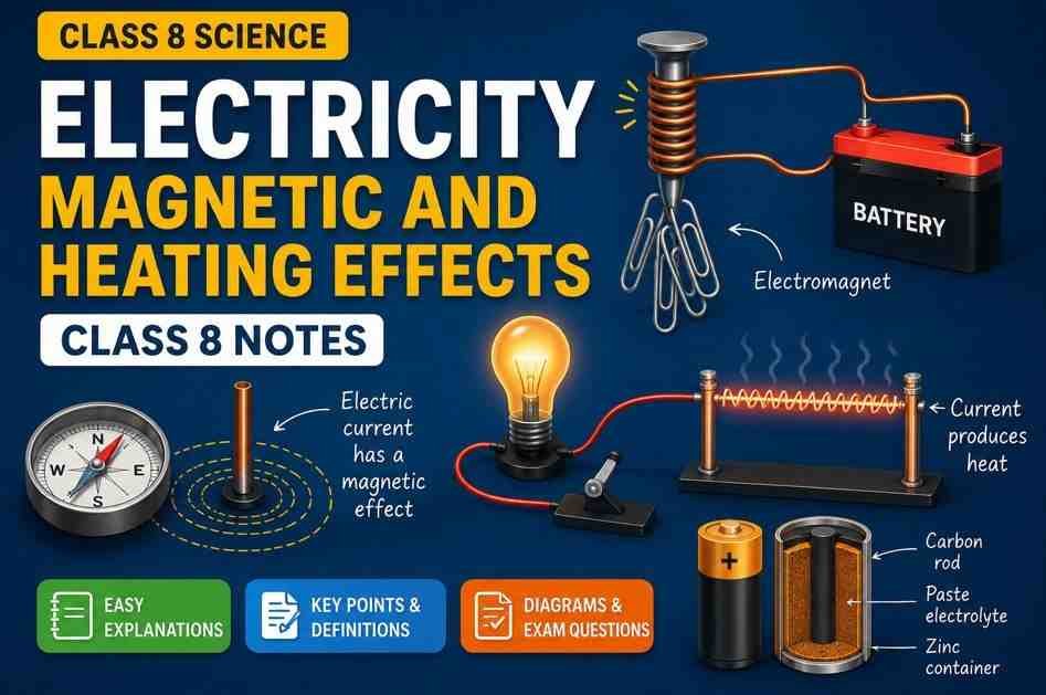 Electricity Magnetic and Heating Effects Class 8 Notes