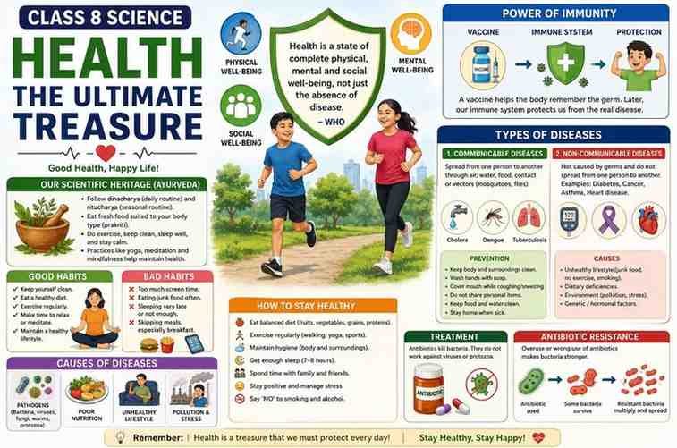 Health the Ultimate Treasure Class 8 Notes