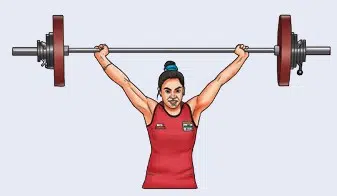 In the previous chapter a weightlifter is shown holding a barbell steady in her hands